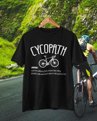 CYCOPATH Смешная футболка для велосипедистов Велодорожка Пародия Идея подарка для велосипедистов Новинка