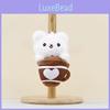 Shaped Animal Plush Keychain Soft Teacup Design Durable Stuffed Toy Gift For