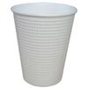 Tokan Heat-Resistant Insulated Embossed Paper Cups, Hot Drink Capacity, 8 Oz (260 Ml), White, 50-Pack, SMP-260E