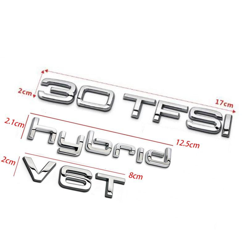 Модифицированные буквы 30, 35, 40, 45, 50 TFSI V6T V8T, смешанная металлическая наклейка на автомобиль, подходит для всех задних знаков автомобиля, наклейки с логотипом