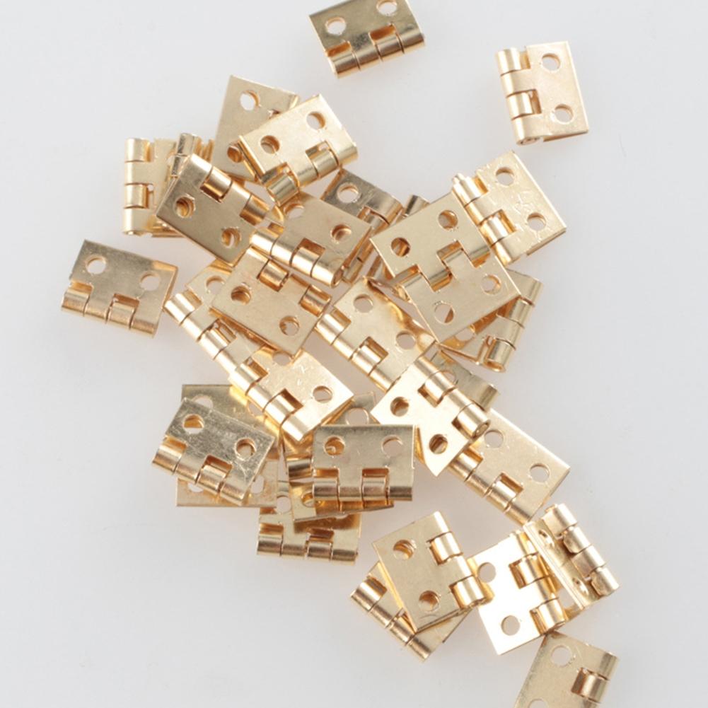 Miniature Brass Plated Hinges for Miniature Boxes and Dolls Houses