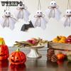 WTEMPO Indoor Outdoor Garden Small Ghost Doll Tree Ornament Farmhouse Rustic White Cloth Ghost Hanging Pendent Ideal for Yard Lawn Haunted House Party