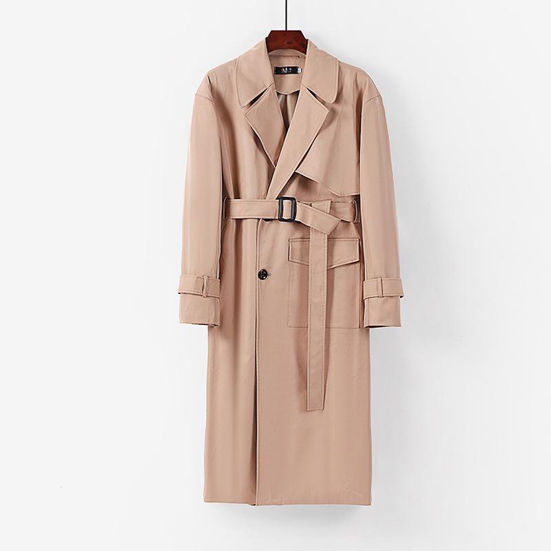 Мужской плащ с лацканами, уличная одежда, большой карман, осенняя деловая винтажная верхняя одежда M-6XL