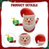 3.5ft Christmas Inflatable Hanging Santa Claus Photo Props Outdoor Decoration Roof Holiday Gift