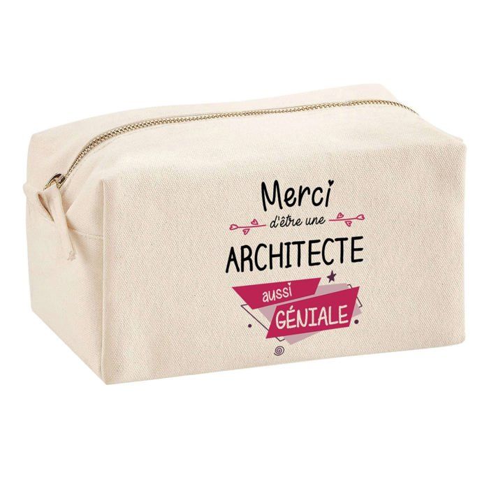Trousse multifonction Merci Architecte Géniale Cadeau Anniversaire Noël Collègue Remerciement | Trousse Scolaire Fournitures Bureau