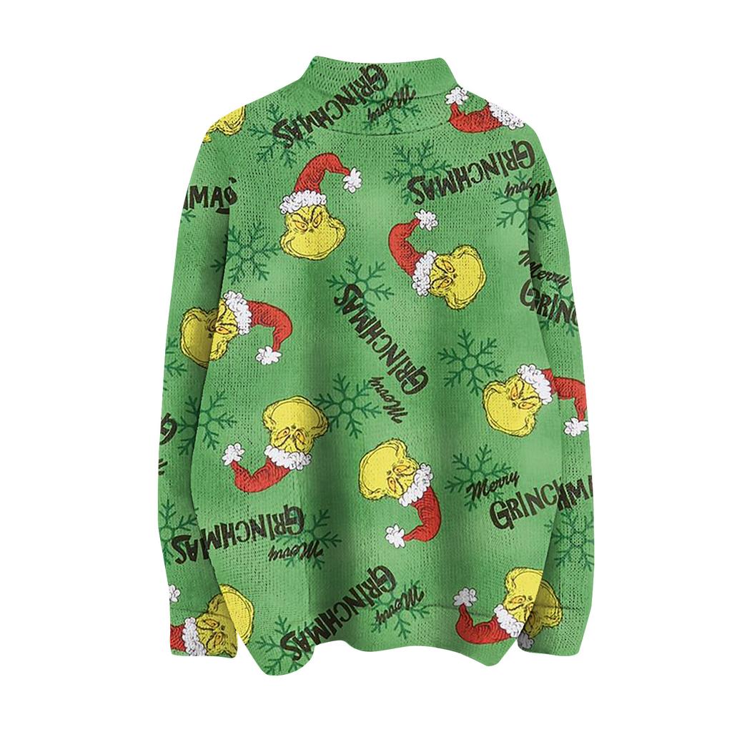 Рождественские толстовки для женщин Вязаный свитер Милая рубашка Осенняя водолазка Пуловер Топы