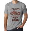 Men's Vintage Tee Shirt Graphic T Shirt Easy Rider Since 2000 Grey Marl