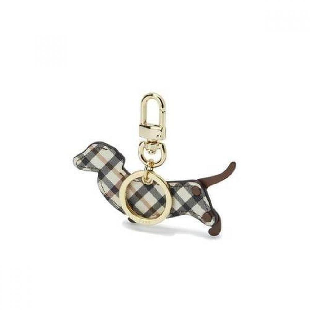 Daks Brown Check Leather Keyring Dbho5ee84w3