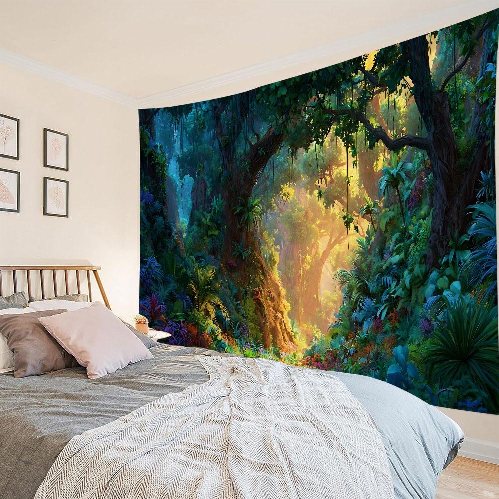 Сказочный jungle tapestry настенное панно мультяшный фоновый плакат украшение для общежития спальни тканевое настенное панно простыня пляжный коврик