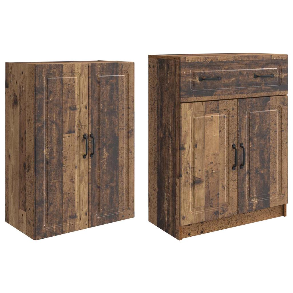 2 Piece Cabinet Set Reclaimed Wood Wood Based Material