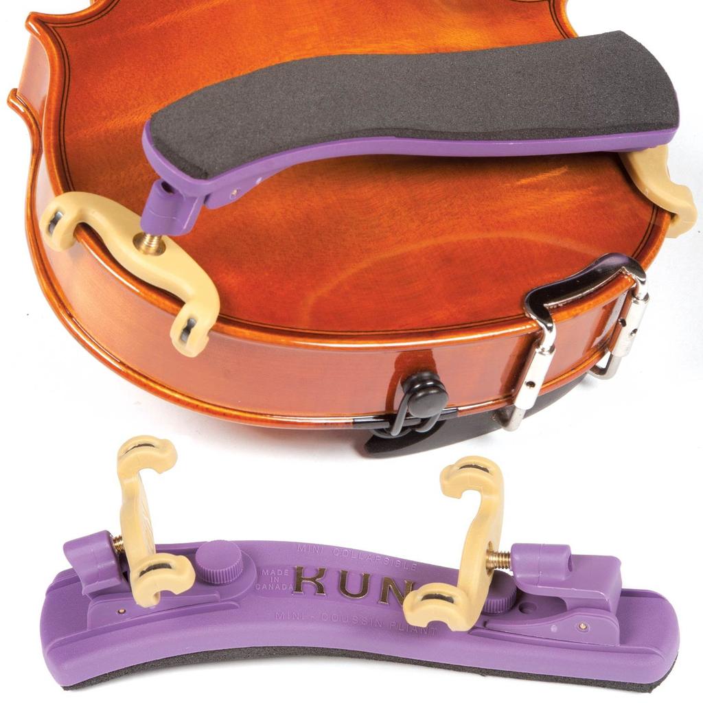 KUN Violin Shoulder Rest Collapsible Mini Purple 1/4-1/16