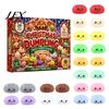Steamed Bun Countdown Box Christmas Cartoon Dumpling Gift Box, Xmas Advent Calendar with 24 Stress Toy Relief Squeeze Toys, Days Merry