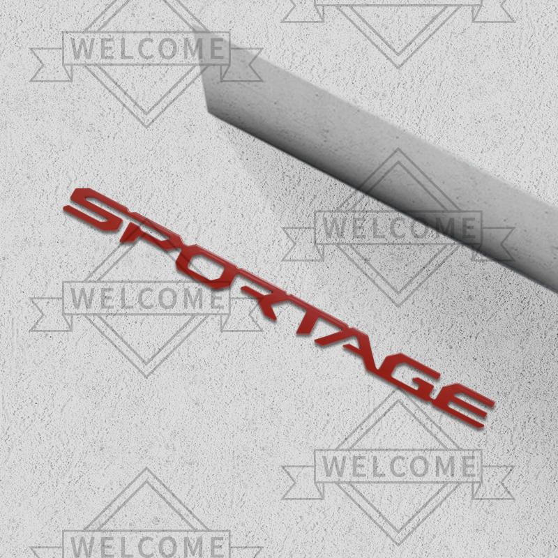 AANC1 3D Car Stickers For KIA Sportage Hybrid HEV GT Line LX EX SX Emblem Auto Body Letter Badge Trunk Decal Decoration Accessories