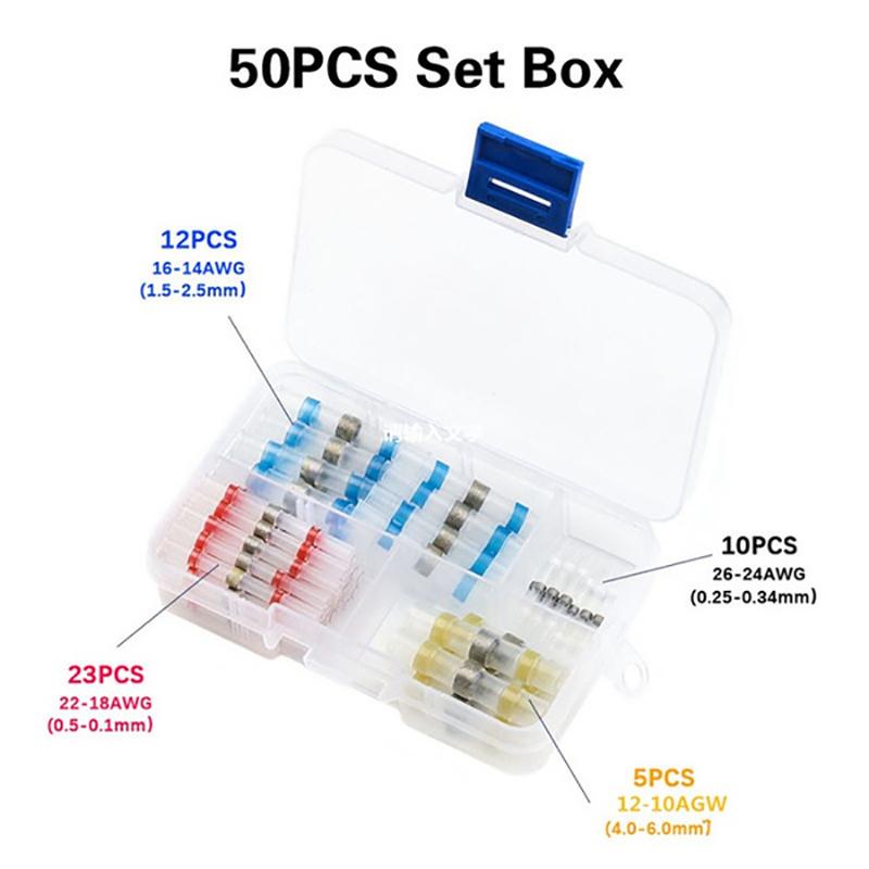 800 шт. комплект соединителей для проводов с пайкой, термоусадочная стыковая клемма для электрических проводов