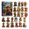 Acrylic Holiday Tree Decorations 2026 Highland Cow Advent Calendar, 2D Flat Festive Collectible Pendants Ornaments, 24 Days Christmas Countdown
