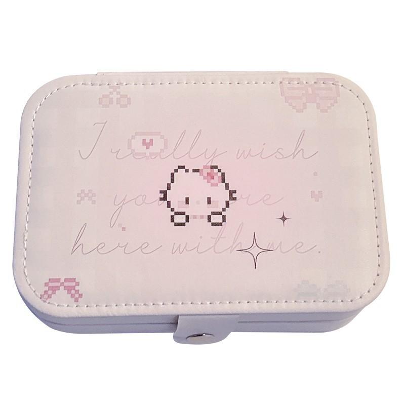 Hello Kitty Jewelry Organizer With Soft Pu Material For Gift Storage And Travel Use