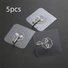 5Pcs Transparent Strong Self Adhesive Door Wall Hangers Hooks Suction Heavy Load Rack Cup Sucker for Kitchen Bathroom