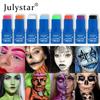 Julystar Halloween Body Painting Cream Facial Water-Soluble Fluorescent Face Stage Painting Stick