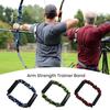 Archery Bow Strength Trainer 25/45/65 Lbs Resistance Exercise Band Arm Strength Training Archery Draw Release Stretch Band Training Aid