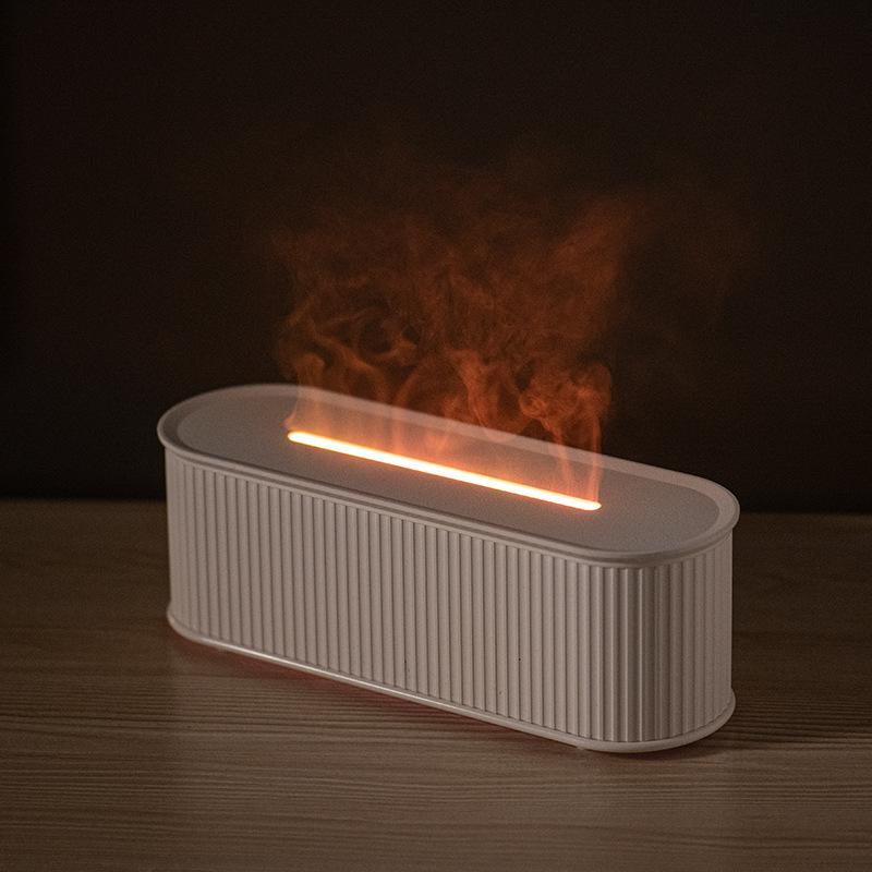 Ароматический диффузор, увлажнитель воздуха Flame Air Humidifier USB, настольный, для дома, спальни, ароматизатор, эфирное масло, диффузор с цветным ночным светом