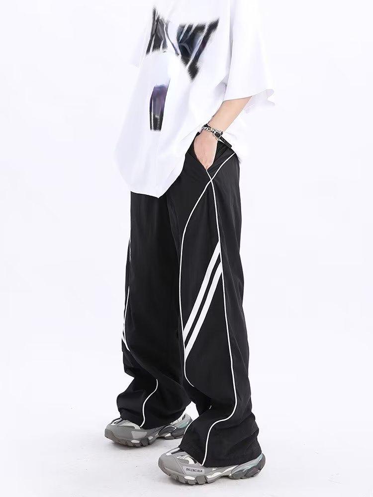 Men's Summer Japanese-Style Loose Straight Wide-Leg Street Fashion Trousers