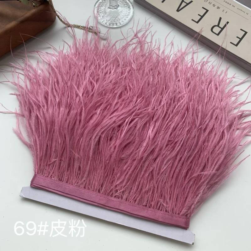 Ткань с отделкой из страусиных перьев 10-15 см Аксессуары для одежды DIY Украшение юбки Декольте платья Манжеты Перья