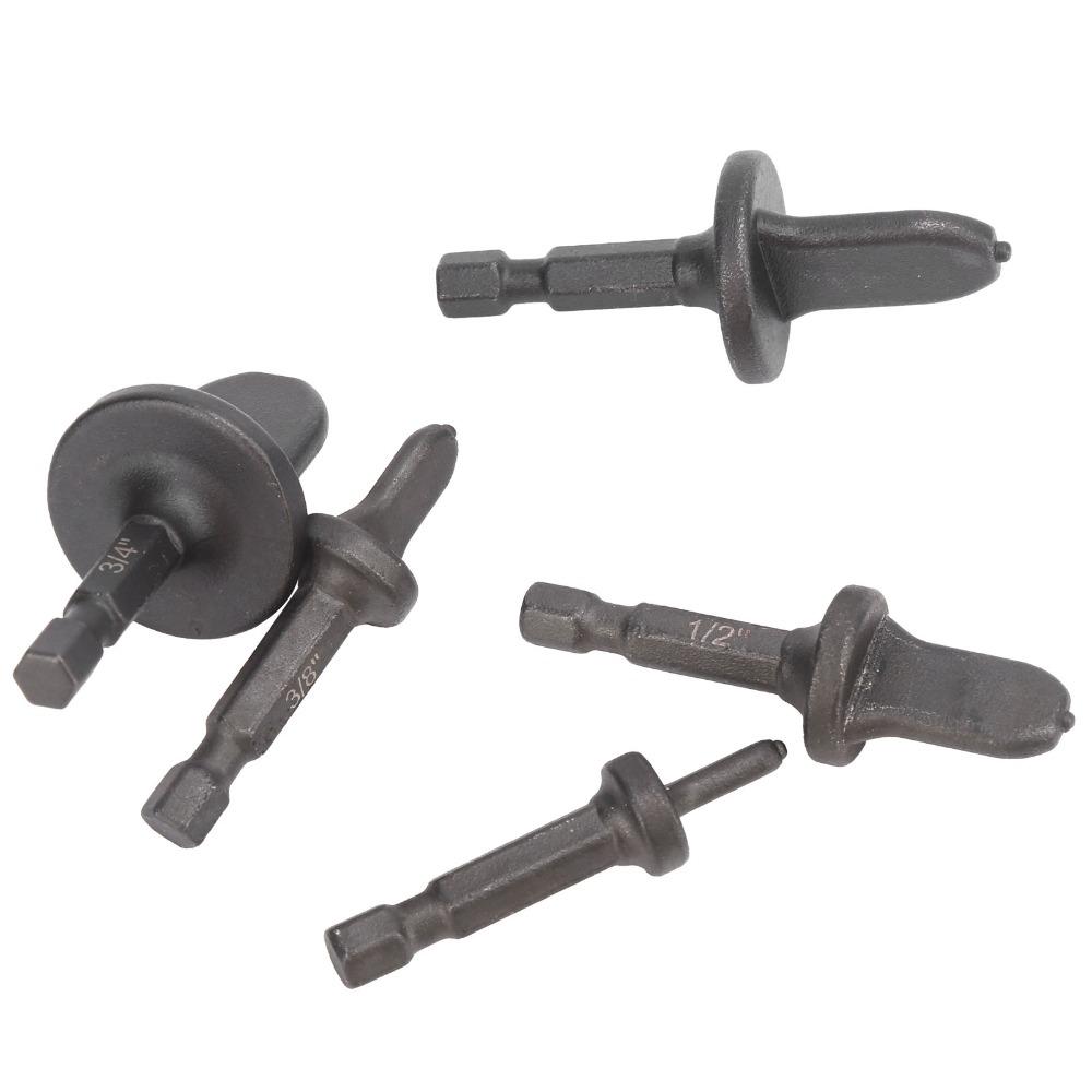 5 Pcs Set Swaging Tool Set 1/4 Inch Hex Shank HVAC Repair Kit  for Air Conditioner Repair