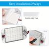 48 LED Interior Light Panel with Switch, Waterproof Crystal Shell Design, High Brightness Car Van Truck Light, Easy Mount