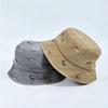Bucket hat outdoor retro washed puppy embroidery versatile sunshade trend season casual European and American fashion basin hat women's summer