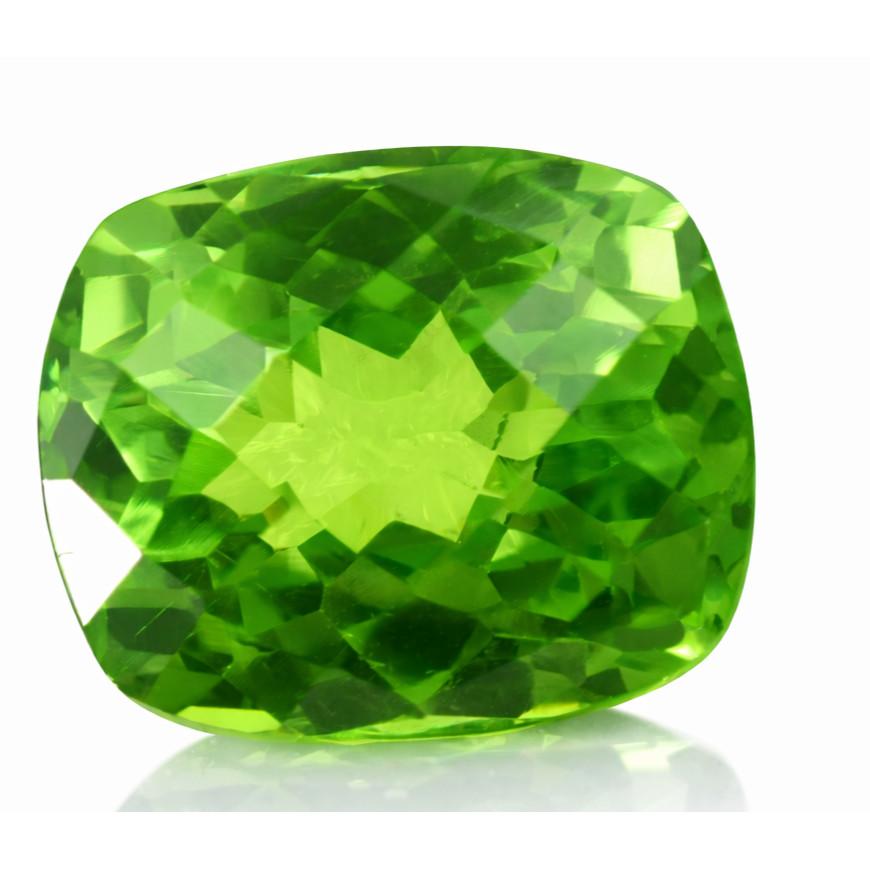 Rare Green Peridot 11.95 Ct Natural Cushion Cut Loose Gemstone