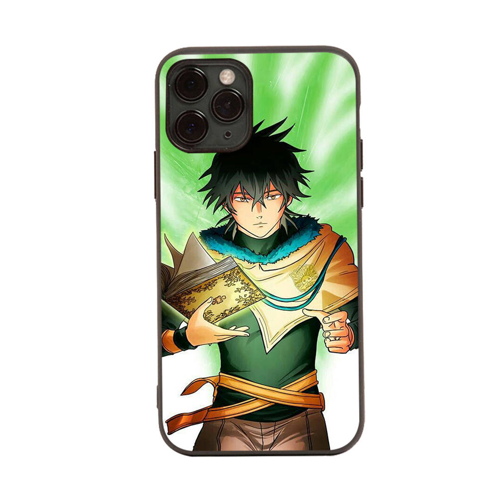 Чехол WD2 Black Clover Black Sofe для iPhone 16 15 Plus 14 13 Pro 8 SE XR XS Max P30 Nova 5T Y5P Y6 Y7 Y8P Y9 Realme C30 C33 C31 VIVO Y36 V27