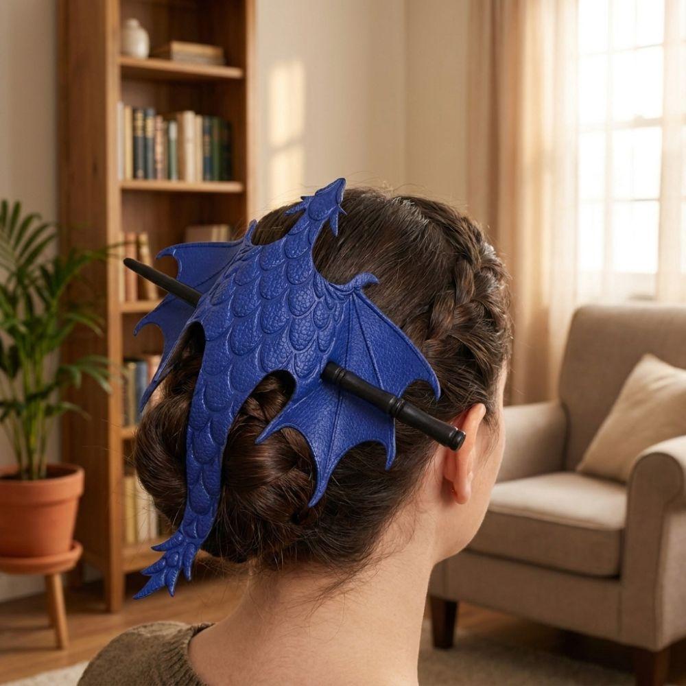Gothic Flying Dragon Wing Hair Accessory Carved Dragon Cosplay Dragon Hair Slide Valentine's Day