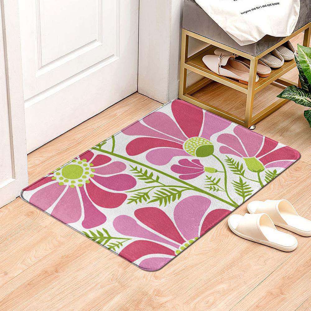 Коврик с рисунком тропических растений, дверной коврик, домашний впитывающий коврик, влагостойкий для крыльца, спальни