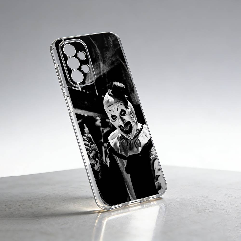 Чехол для телефона Art the Clown horror T-Terrifier, прозрачный силиконовый, мягкий, для Samsung S25, S24, S21, S22, S23, S30, Ultra, S20, Plus, Fe