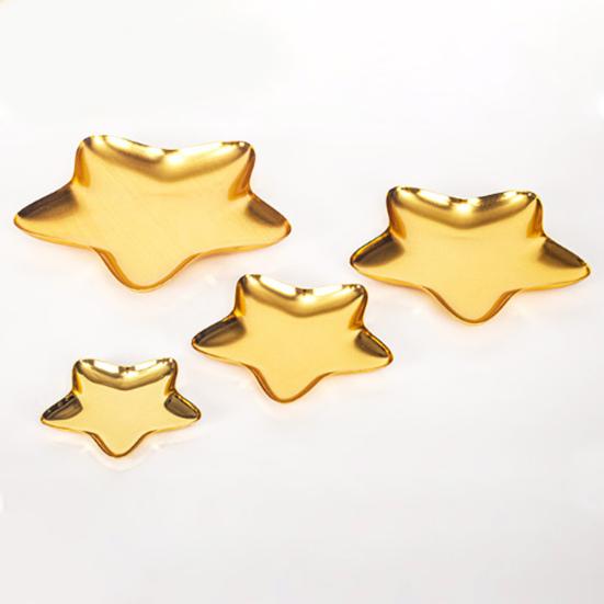 Креативный металлический поднос для десертов в форме звезды, маленькая тарелка для закусок для торта, фруктов, снеков, многофункциональная ретро посуда для вечеринки, пикника
