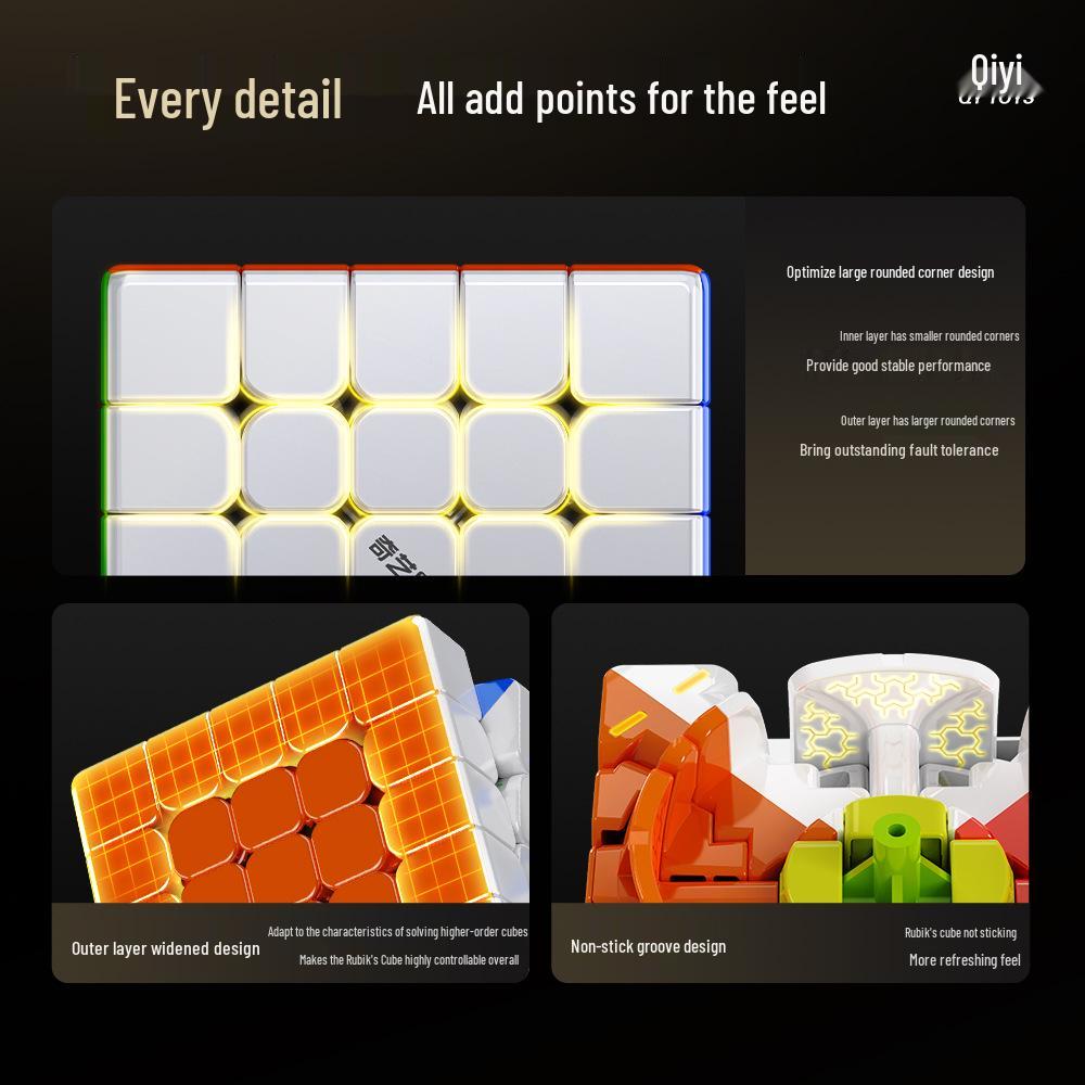 Qiyi Warrior 5M Магнитный 5x5 УФ Алмазная Поверхность Скоростной Кубик Рубика для Соревнований