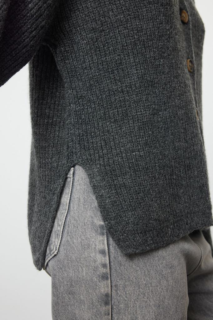 Женский элегантный кардиган из норки, более экологичный базовый трикотажный кардиган с мягкой текстурой