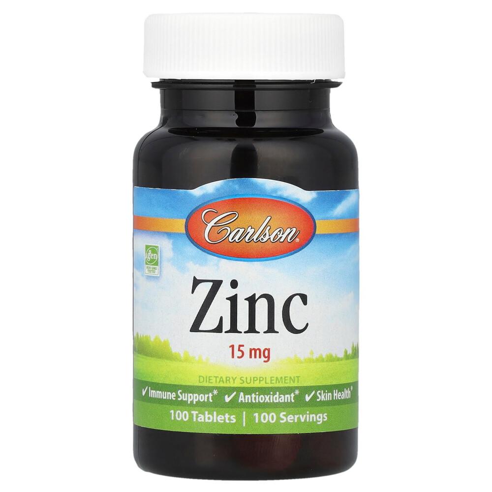 Carlson Labs Zinc 15mg, 100 Tablets