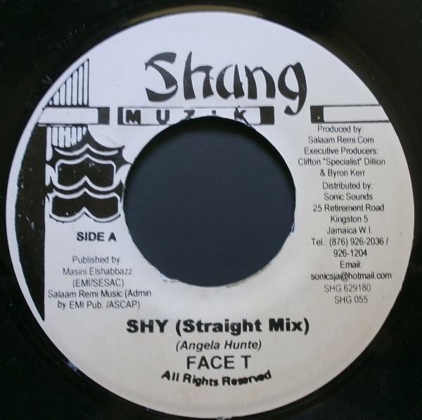 7-дюймовая пластинка FACE T - Shy SHG055 Shang Muzik Ямайский регги, ска и даб Б/У