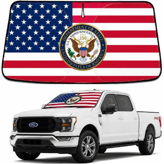 America 250th Anniversary Windshield Sun Shade for Toyota Tacoma 2005-2026
