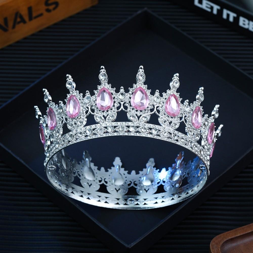 Elegant Bridal Tiara Vintage Crystal Headpieces King Rhinestone Wedding Crown Special Event