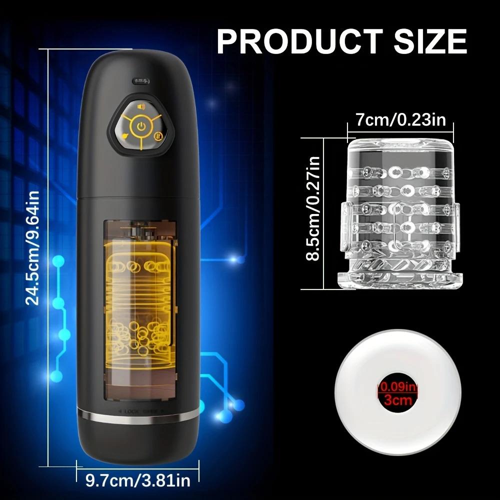 Автоматический мастурбатор для мужчин, вакуумная помпа для пениса с 10 вращающимися толкающими режимами, минет, карманная киска, секс-машина, игрушка для взрослых, мужской вибратор