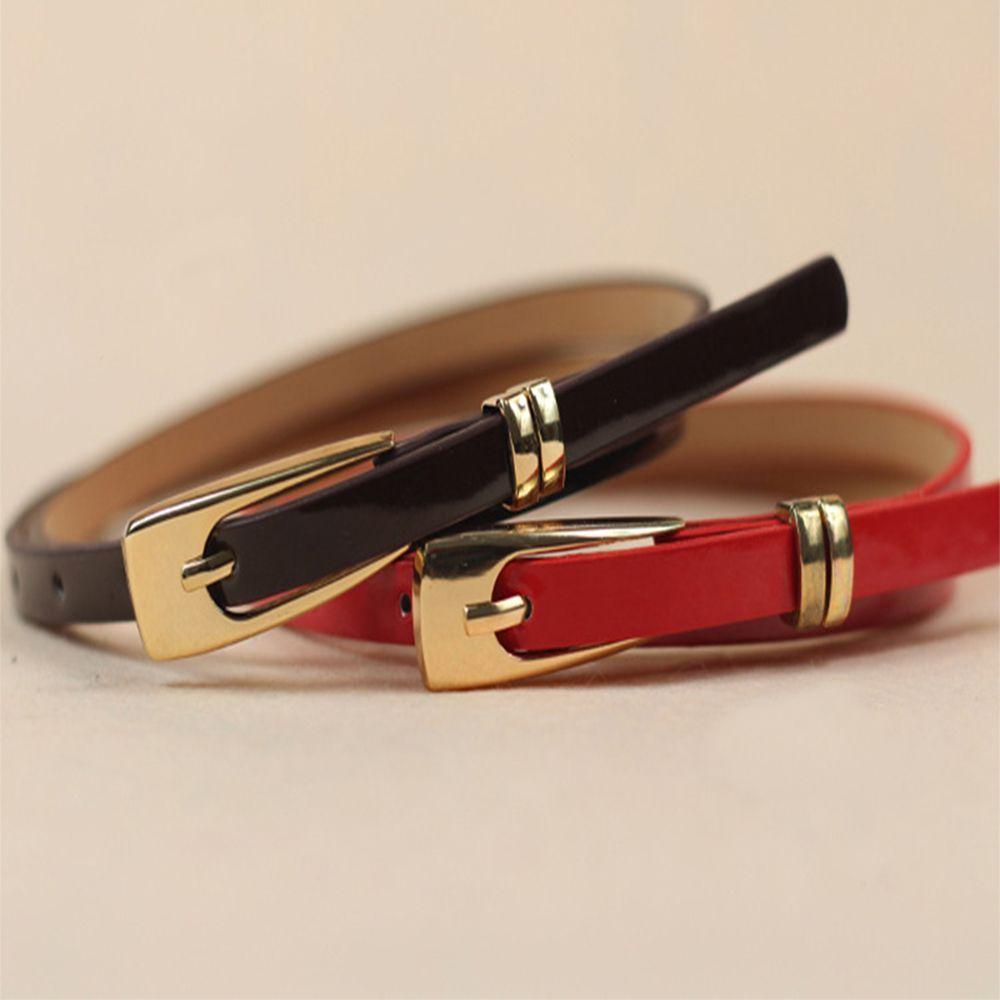 Skirt Accessories Decoration Leather Buckle Waistband Girl Narrow Lady Skinny Thin Waist Belt