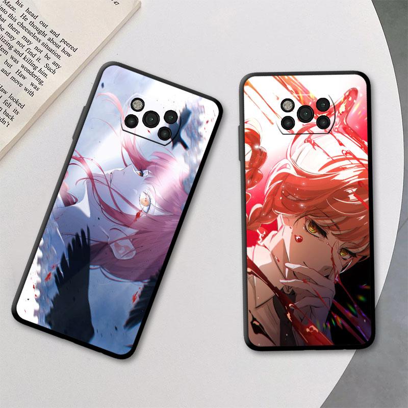 Чехол для Xiaomi Mi Poco X3 NFC X4 Pro F3 M3 C40 F4 GT M5 M4 F1 11 Lite 11T 10T 9T силиконовый чехол для телефона с бензопилой Man Anime Makima