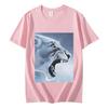 Fun and Angry Lion Emoji Pattern Tshirt Comfortable and Casual Summer ShortSleeve TShirt Women Clothing Fashion Personality