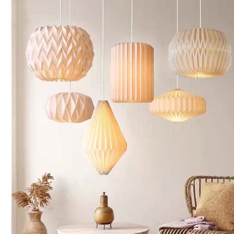 Белая бумажная крышка лампы, складной фонарь, абажур, подвесной абажур в форме оригами