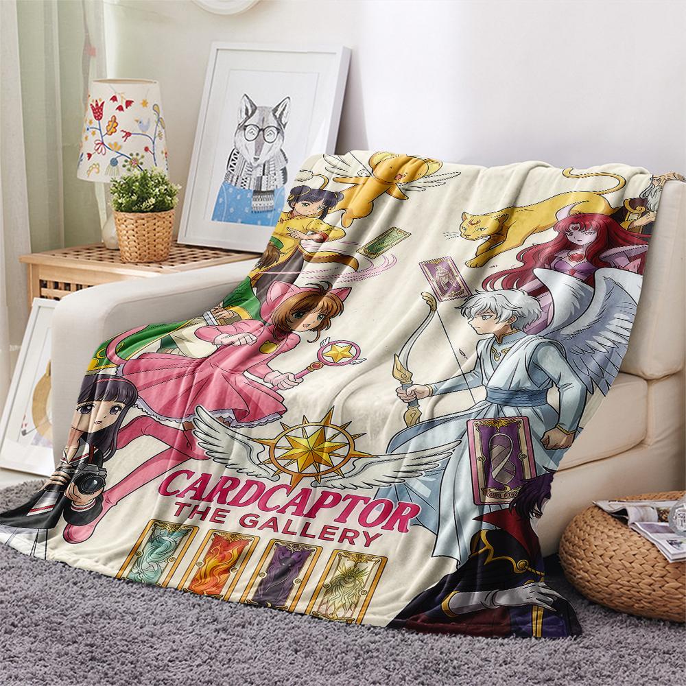 Cardcaptor Sakura designPrint Flannel Blanket, High quality Comfortable for All Seasons, Home Decor, Warmth and Comfort