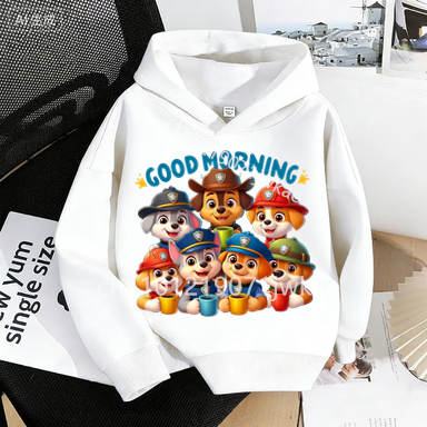 Cartoon Print Children Fall Spring Sweatshirt Kids PAW Patrol Hoodie Pullover Toddler 3-12 Year Boy Girl Casual Sweatshirt