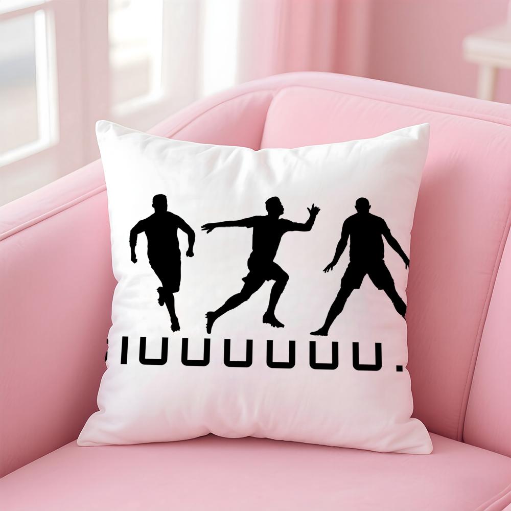 CR7 CCristiano RRonaldoS Cushion Cover Pillow Case Soft Friendly Fabric Concealed Zipper