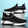 Мужские корейские модные повседневные легкие дышащие слипоны из Flyknit для отдыха